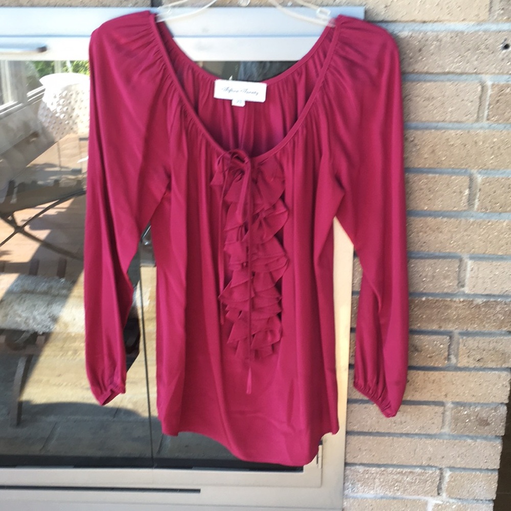 Silk burgundy top